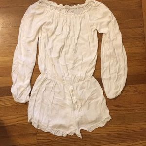 White off the shoulder Brandy Melville romper